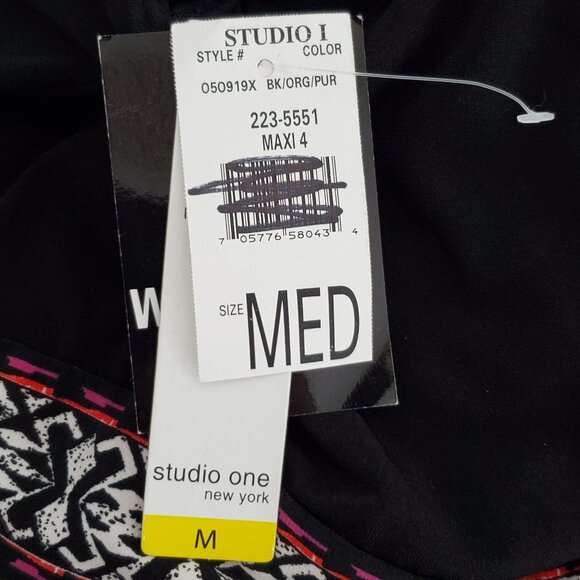 Studio One Empire Waist V-Neck Sleeveless Maxi Dress Style 50919X NEW NWT Size M - Picture 13 of 16